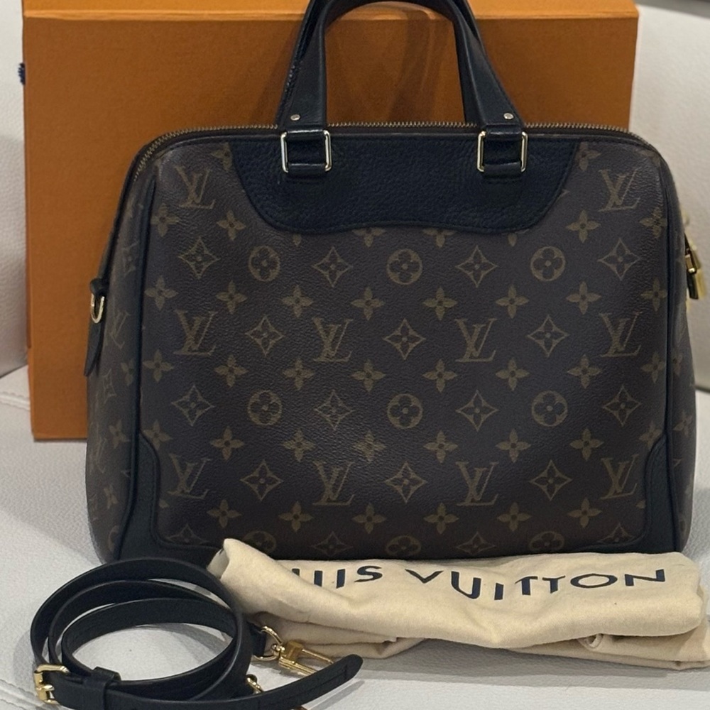 Louis Vuitton Brown and Black Satchel